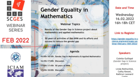 SCGES Webinar: Gender Equality in Mathematics